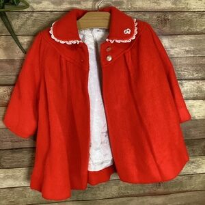 VINTAGE Pea Coat Millicent’s Of San Francisco Toddler Girl Size 2T